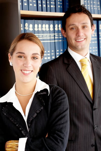 business partners smiling in an office business partners smiling in an office